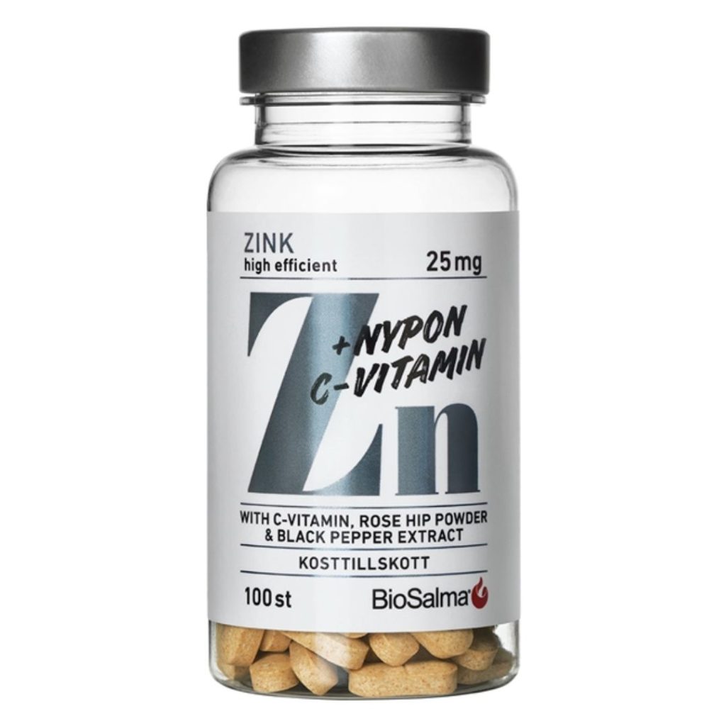 BioSalma Zink 25 mg + C-vitamin & Hyben
