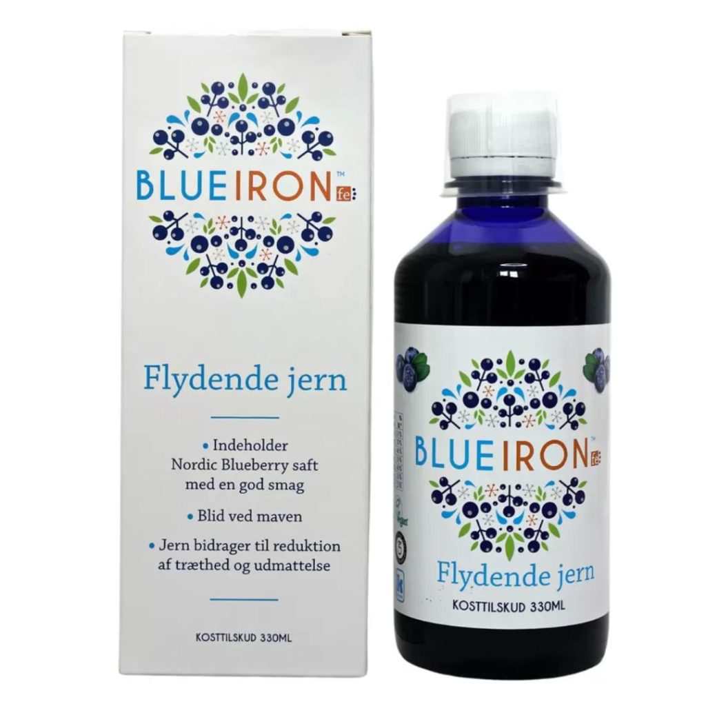 Billede af BlueIron Flydende Jerntilskud i en flaske.