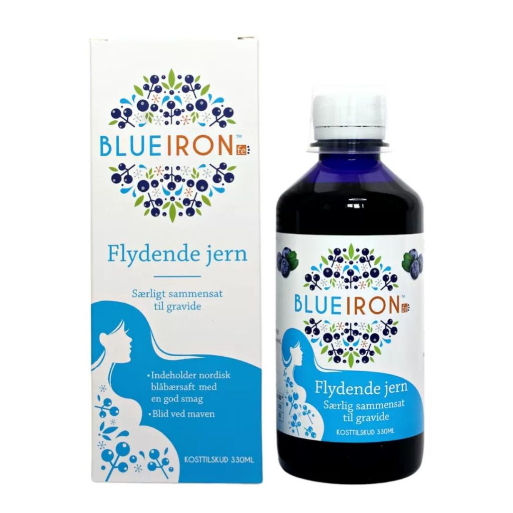 Billede af Blueiron Flydende Jerntilskud i en flaske.