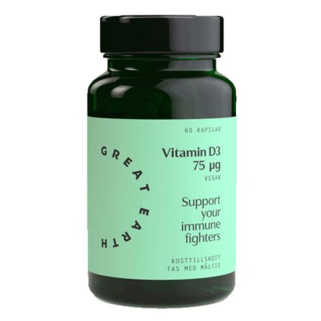 Great Earth Vitamin D3 Vegan kapsler