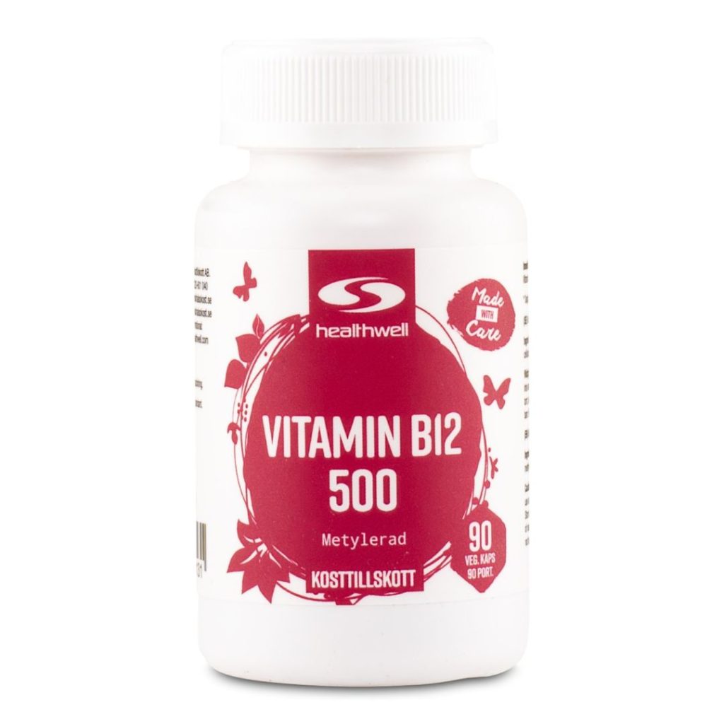 Healthwell Vitamin B12 500 Methyleret flaske