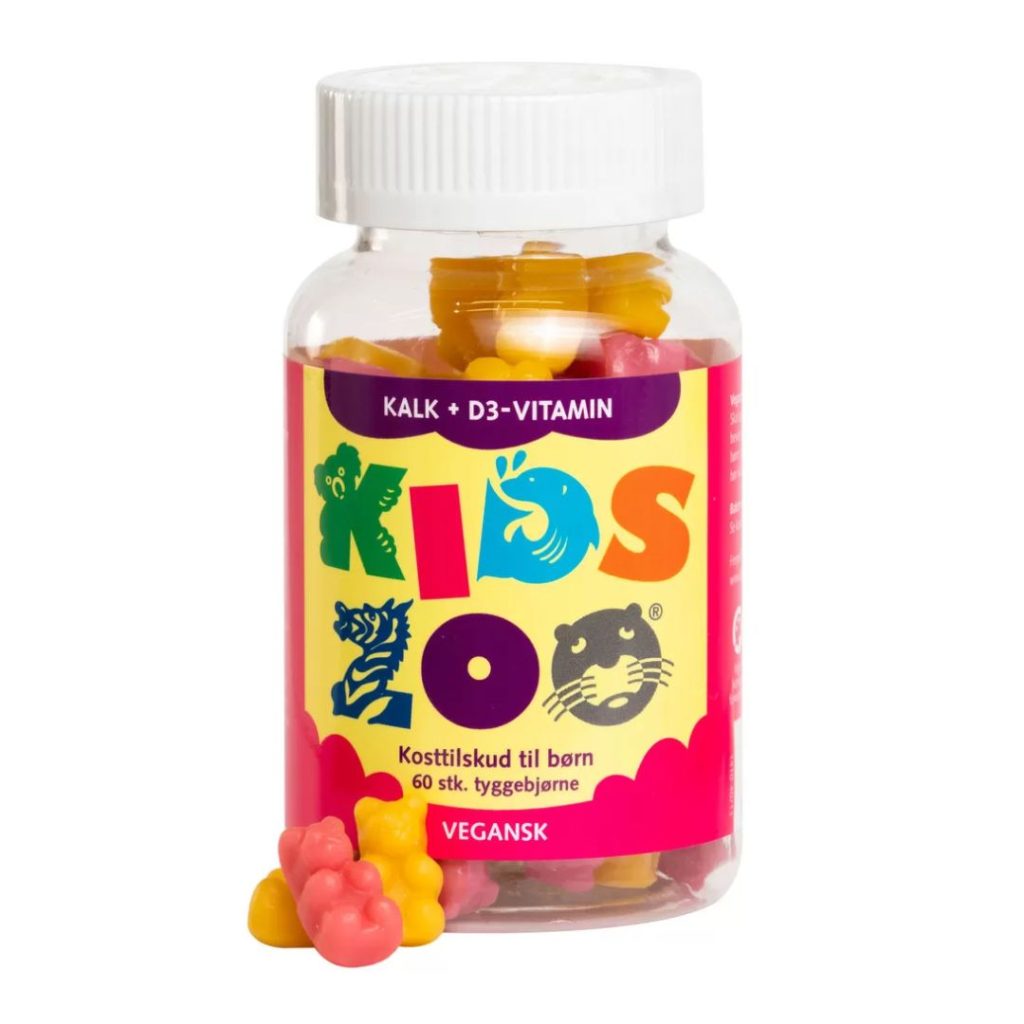 Kids Zoo Calcium + D3 tyggetabletter