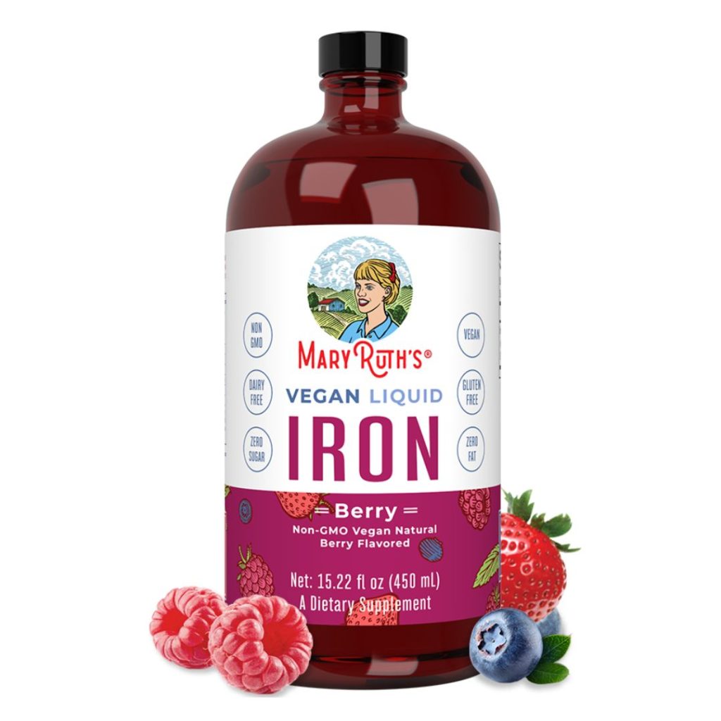 Billede af Mary Ruth’s Vegan Liquid Iron i en flaske.