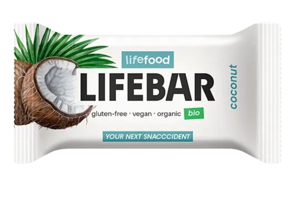 NatureSource LifeBar Mini Coconut i indpakning.