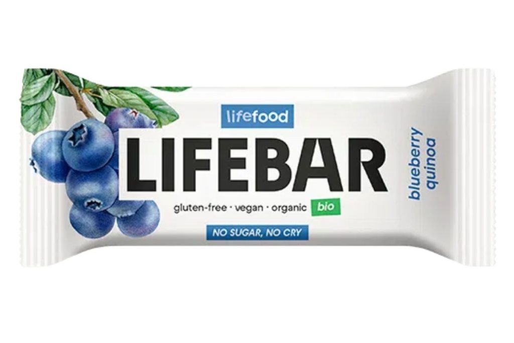 NatureSource Really Raw LifeBar med dadler og blåbær.