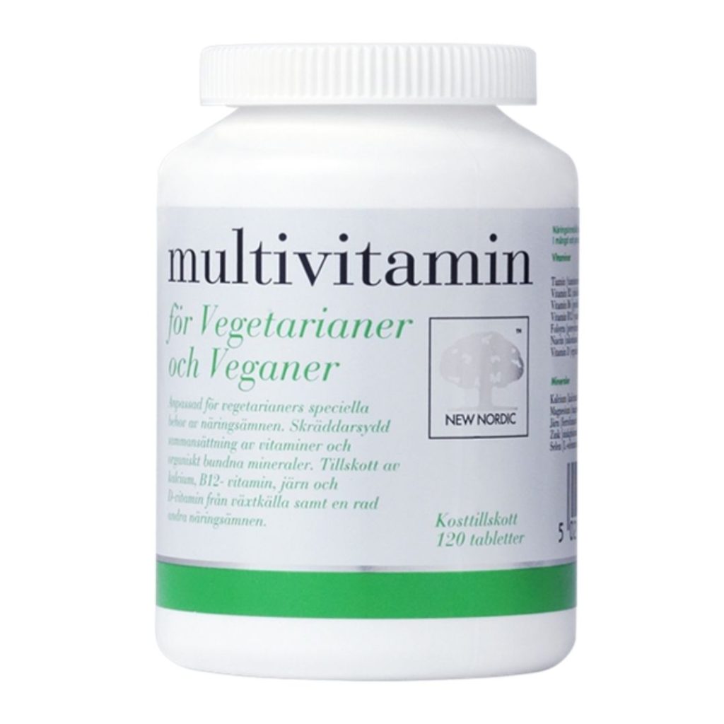 New Nordic Multivitamin-flaske med 60 kapsler.