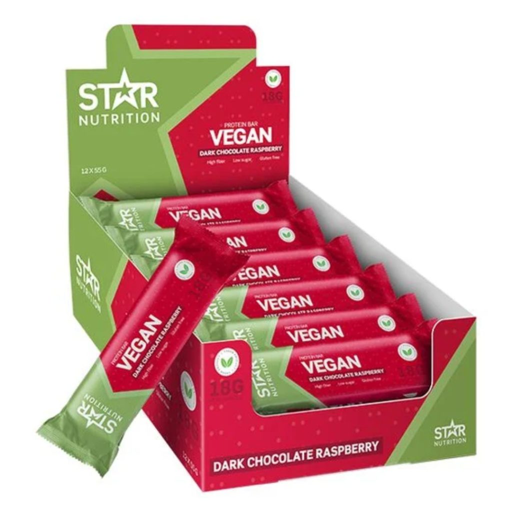 Star Nutrition vegansk proteinbar i indpakning.