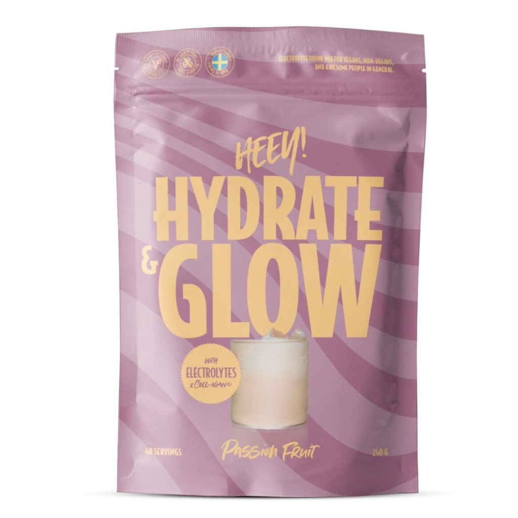 HEEY Hydrate & Glow elektrolytpulver med kollagenbooster