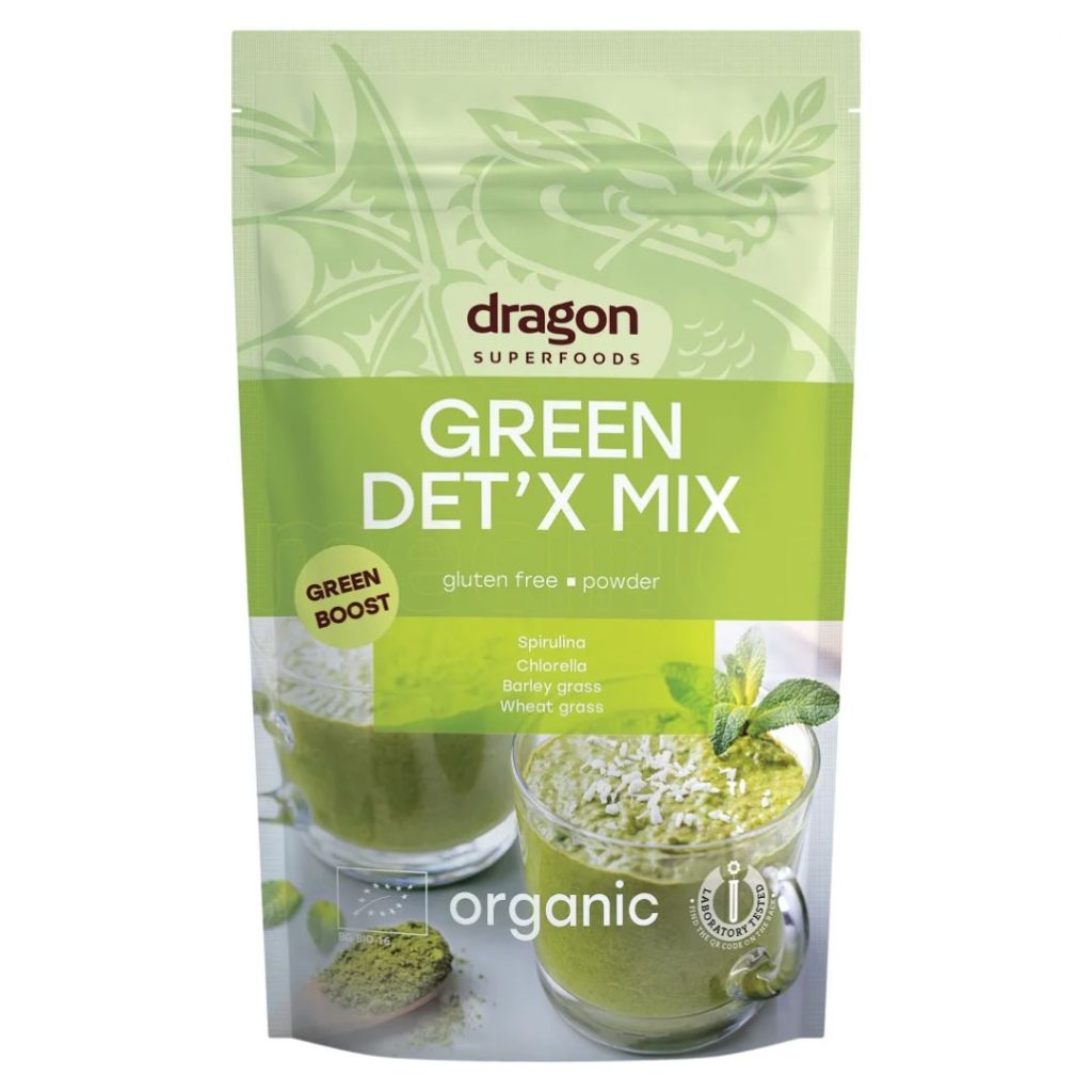 Dragon Superfoods Green Det´x Mix, 200g, glutenfrit pulver.