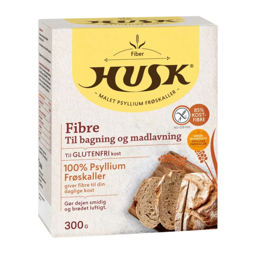 FiberHUSK pakke til bagning og madlavning med 100% psyllium frøskaller, 300 g.