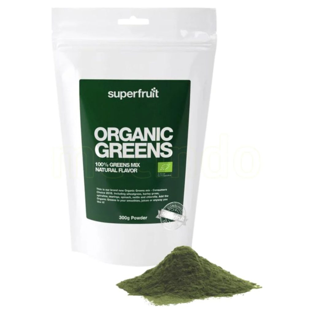 Superfruit Organic Greens, 100g økologisk grøntsagsmix.