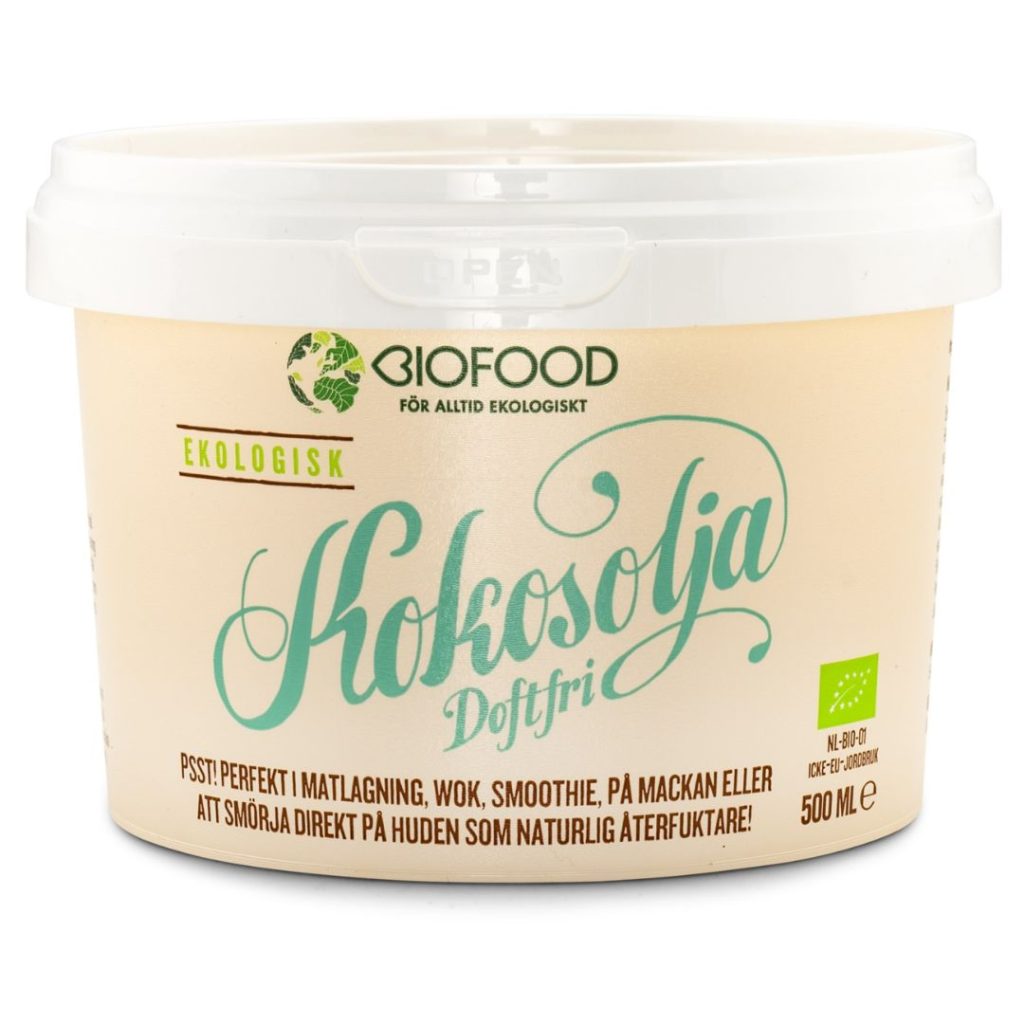 Økologisk duftfri kokosolie fra Biofood.