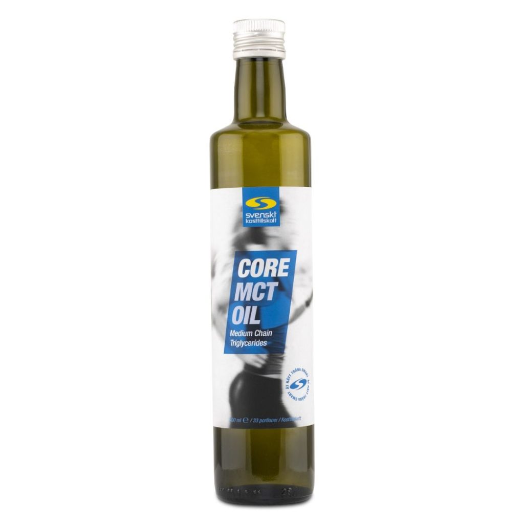 Flaske med CORE MCT Oil, medium chain triglycerides.