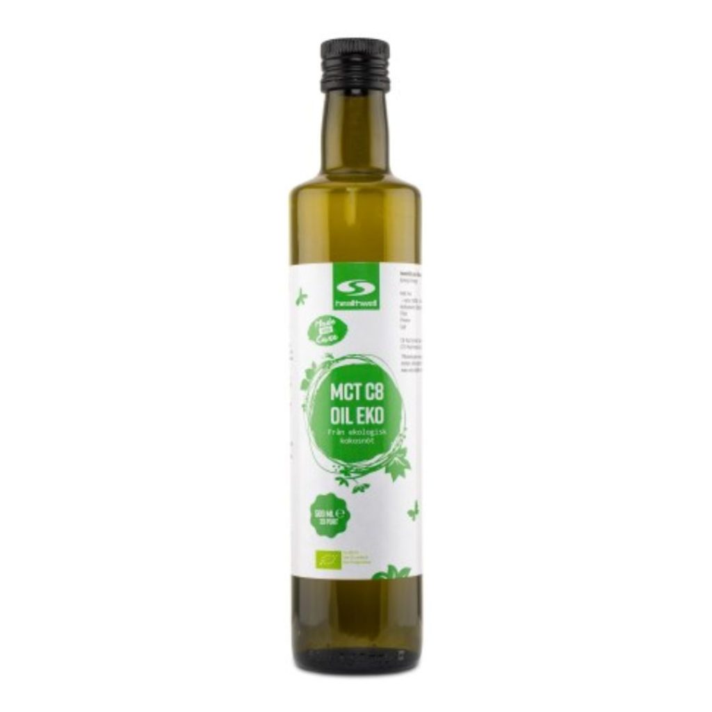 Økologisk MCT C8 Oil fra Healthwell, 500 ml.