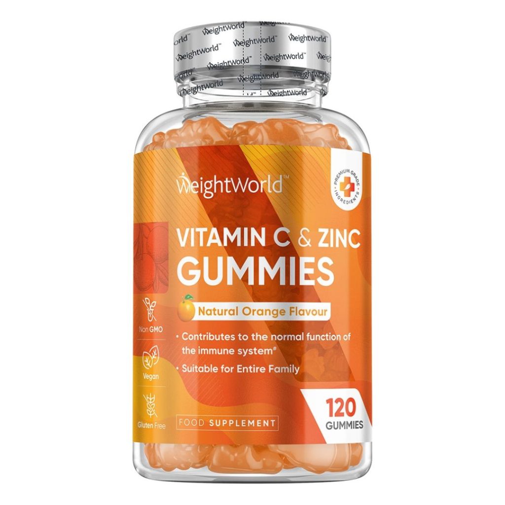 WeightWorld C-Vitamin og zink gummies med appelsinsmag.