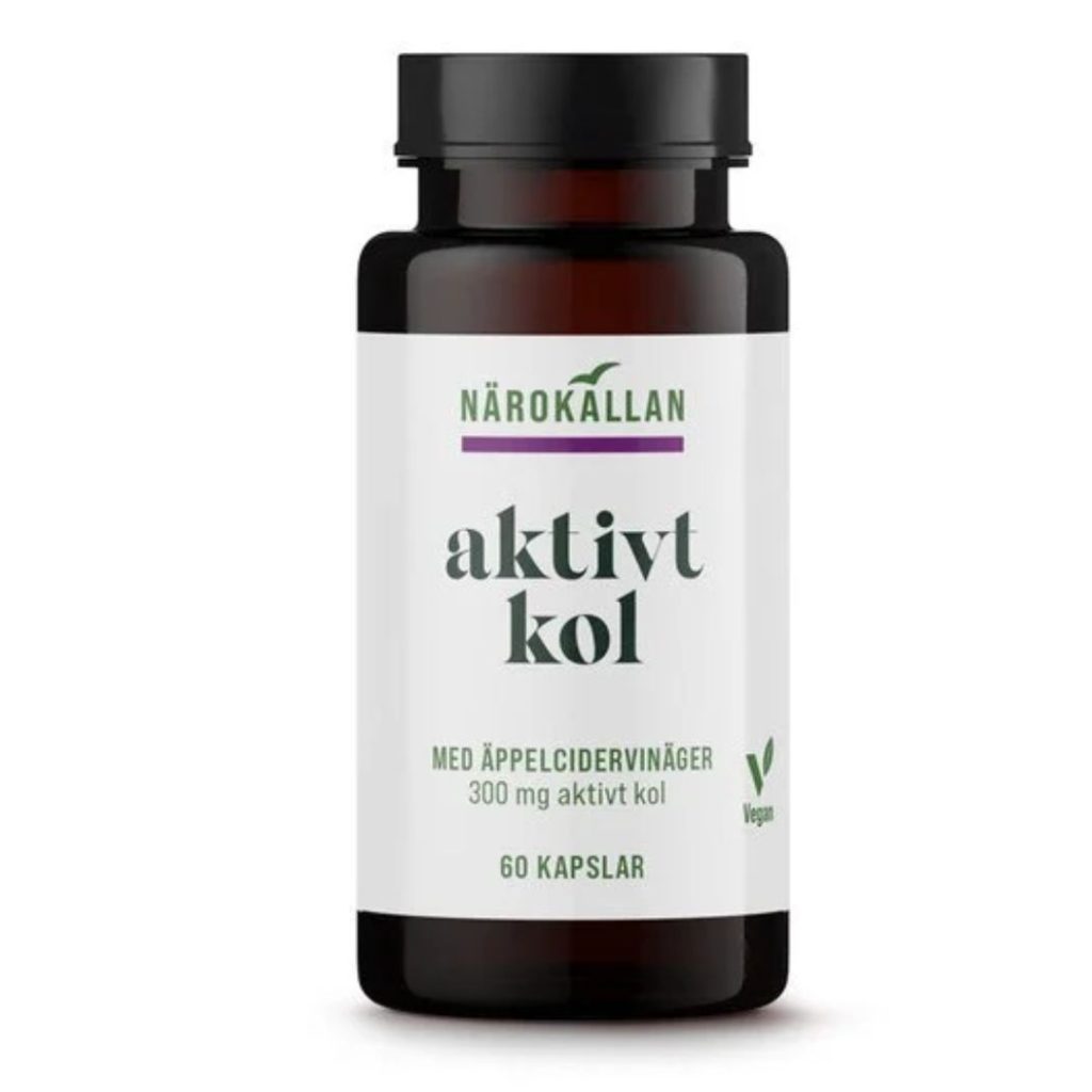Närokällan Aktivt Kul kapsler med æblecidereddike, 60 kapsler.