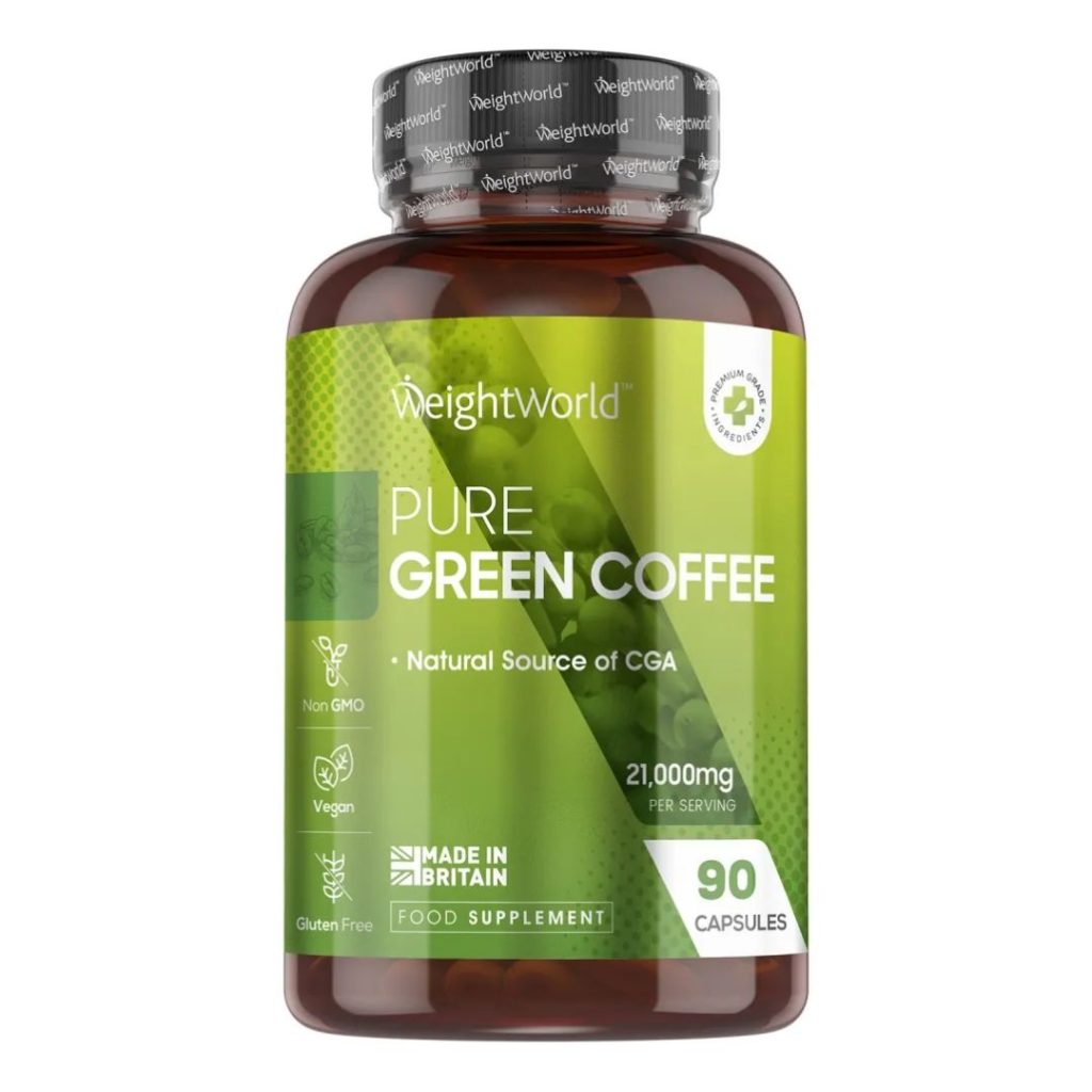 WeightWorld Grøn Kaffe kapsler med høj koncentration af klorogensyre.