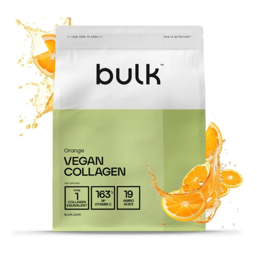 Bulk Vegan Collagen med appelsinskiver og splash-effekt