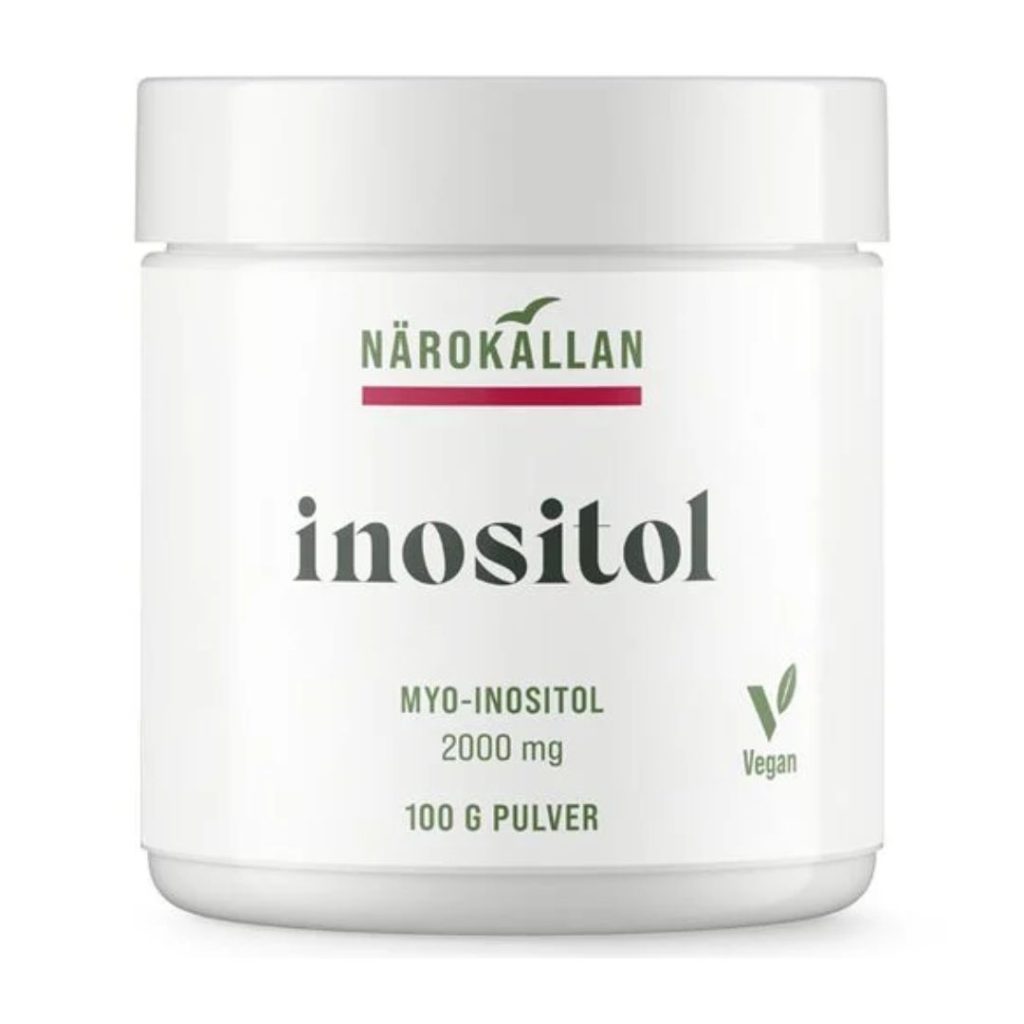 Dåse med Närokällan Inositol pulver, 2000 mg myo-inositol