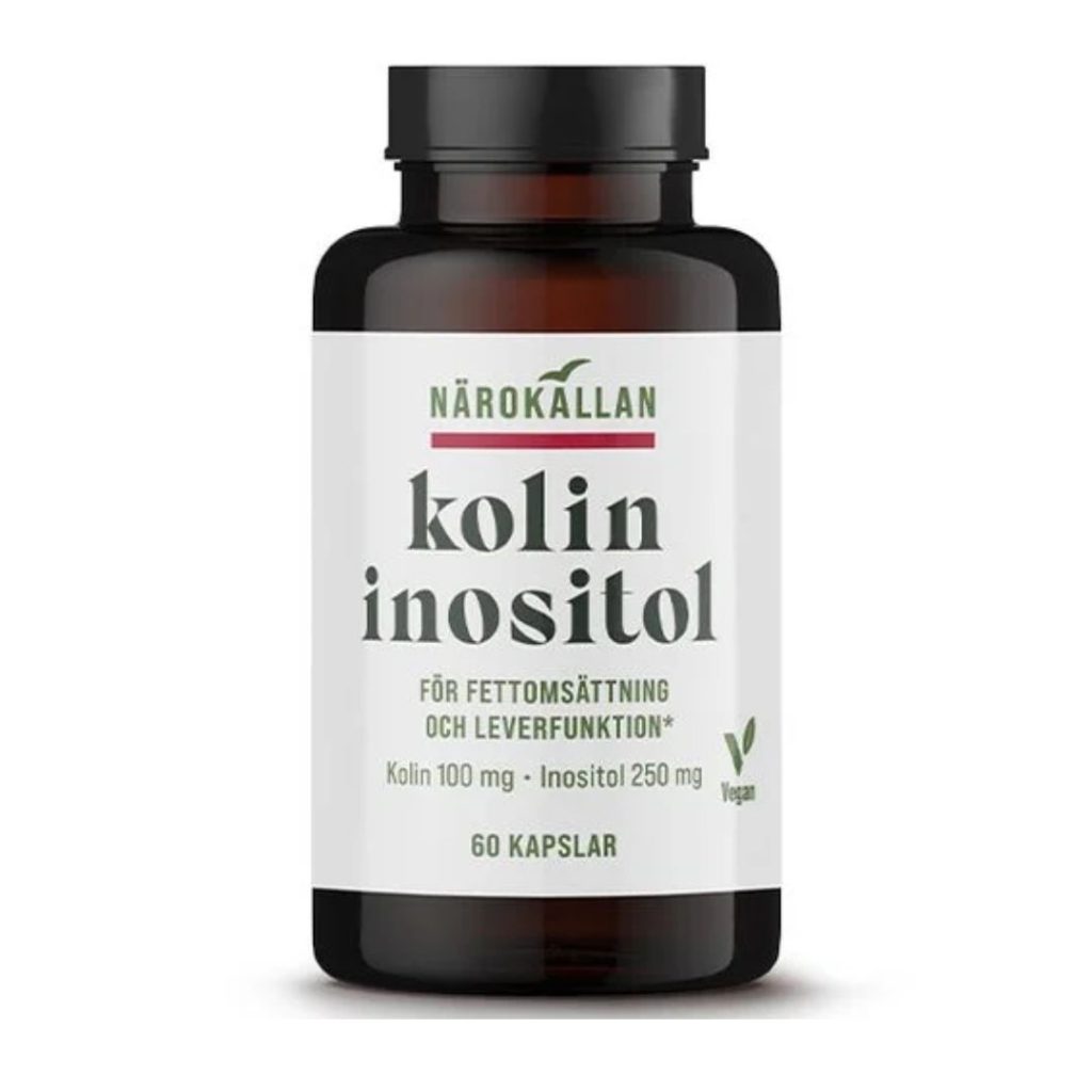 Glas med Närokällan Kolin & Inositol, 60 veganske kapsler